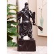29cm,China Guan Yu Guan Gong Warrior God Buddha Wooden Carving Wood Statue 11" 关羽木雕像
