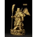  25cm,China Feng shui brass Guan Gong Yu Warrior God wealth God Sword flag Statue